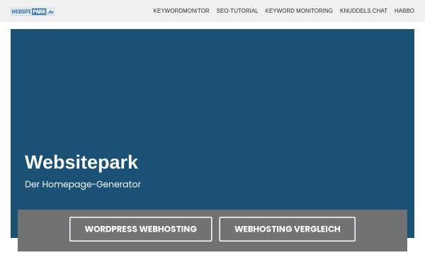 Vorschau von www.websitepark.de, Websitepark.de