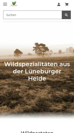 Vorschau der mobilen Webseite www.heidewild.de, Heidewild Lüneburg