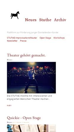 Vorschau der mobilen Webseite stuthe.com, Wien, studierende Theater (Stuthe)
