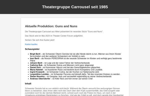 Vorschau von www.carrousel.or.at, Wien, Theatergruppe Carrousel