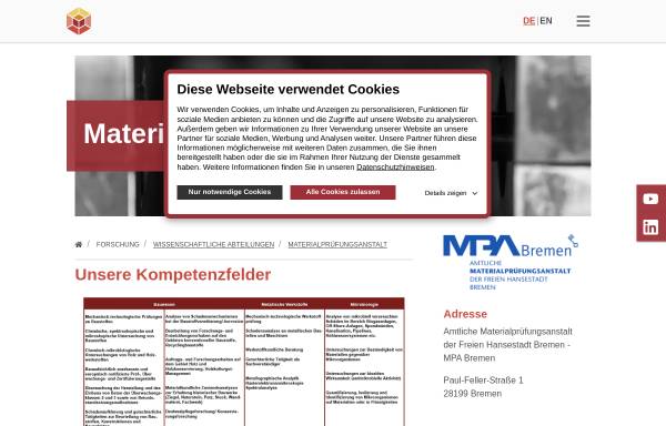 Amtliche Materialprüfungsanstalt (MPA) Bremen