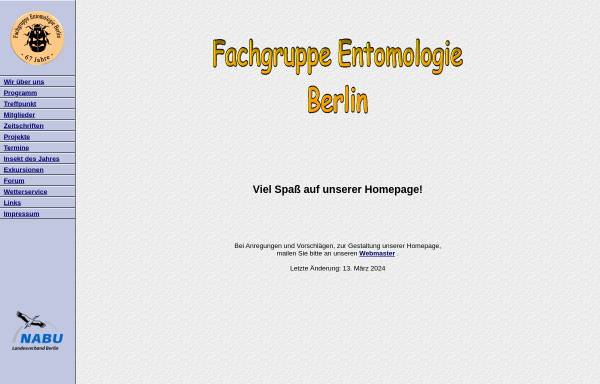 Vorschau von www.entomologie-berlin.de, Fachgruppe Entomologie des Naturschutzbund Deutschland