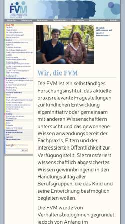 Vorschau der mobilen Webseite www.verhaltensbiologie.com, FVM Forschungsgruppe Verhaltensbiologie des Menschen GbR