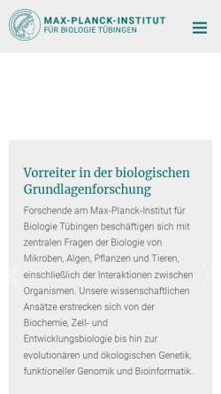 Vorschau der mobilen Webseite www.eb.tuebingen.mpg.de, Max-Planck-Institut für Entwicklungsbiologie