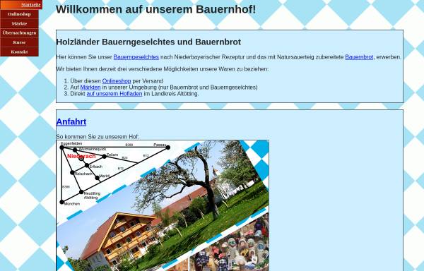 Vorschau von www.bauerngeselchtes.de, Der Niederbayrische Schinkenshop