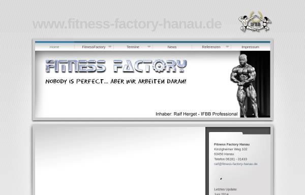 Vorschau von www.fitness-factory-hanau.de, Fitness Factory
