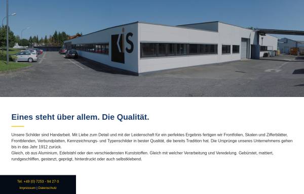 Vorschau von www.kis-schilder.de, K.I.S. Kronauer Industrieschilder GmbH