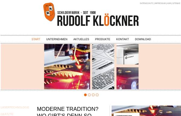 Vorschau von rudolf-kloeckner.de, Rudolf Klöckner Schilderfabrik