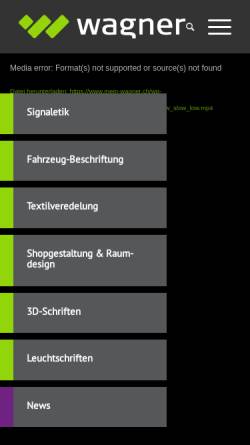 Vorschau der mobilen Webseite www.mein-wagner.ch, Wagner Schriften GmbH