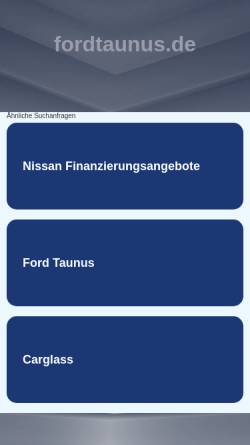 Vorschau der mobilen Webseite www.fordtaunus.de, Ford Taunus