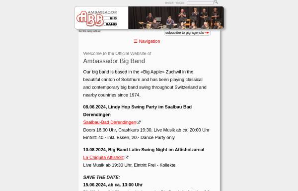 Vorschau von www.ambassadorbigband.ch, Ambassador Big Band