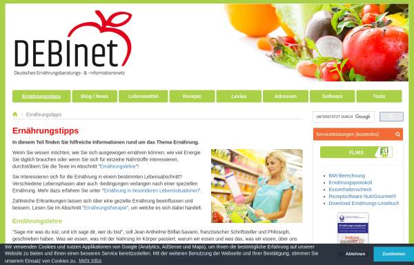 Vorschau von www.ernaehrung.de, Ernährung bei Morbus Crohn und Colitis ulcerosa