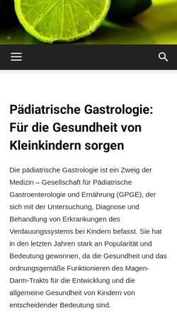 Vorschau der mobilen Webseite www.gpge.de, Gesellschaft für pädiatrische Gastroenterologie
