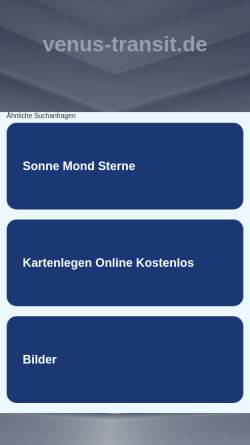 Vorschau der mobilen Webseite www.venus-transit.de, Das schönere Europa