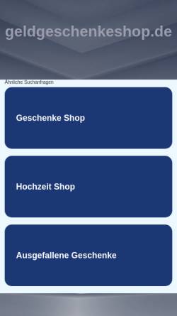 Vorschau der mobilen Webseite www.geldgeschenkeshop.de, Geldgeschenke Shop - Angelika Nees