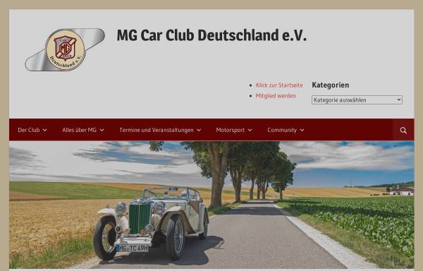 Vorschau von www.mgcc.de, M.G. Car Club Deutschland e.V.