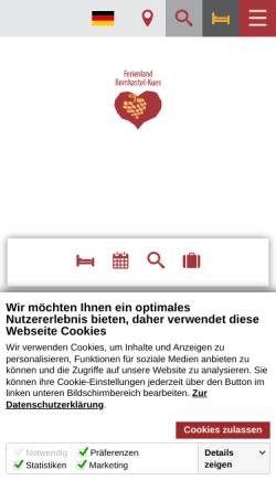 Vorschau der mobilen Webseite www.bernkastel.de, Bernkastel-Kues