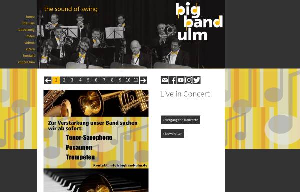 Vorschau von www.bigband-ulm.de, Bigband Ulm e.V.