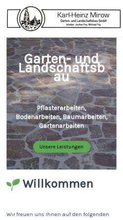 Vorschau der mobilen Webseite www.gartenbau-mirow.de, Gartenbau Mirow