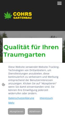 Vorschau der mobilen Webseite www.cohrs-gartenbau.de, Heiko Cohrs, Garten- und Landschaftsbau