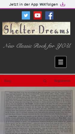 Vorschau der mobilen Webseite www.shelterdreams.de, Shelter Dreams