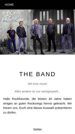 Vorschau der mobilen Webseite www.sickspack.com, Sick's Pack