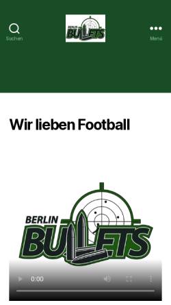 Vorschau der mobilen Webseite www.berlin-bullets.de, Berlin Bullets