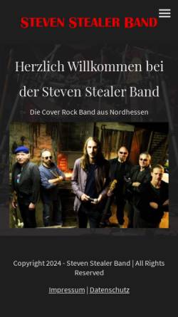 Vorschau der mobilen Webseite www.steven-stealer-band.de, Steven Stealer Band
