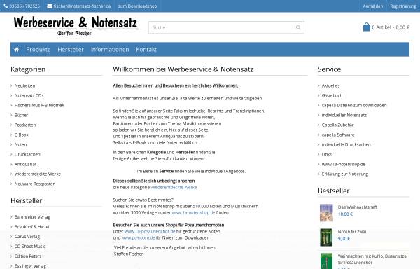 Vorschau von www.notensatz-s-fischer.de, Notensatz S. Fischer