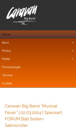 Vorschau der mobilen Webseite www.caravanbigband.de, Caravan