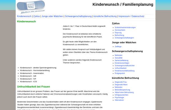 Vorschau von www.kinderwunsch.medhost.de, Kinderwunsch Infoportal