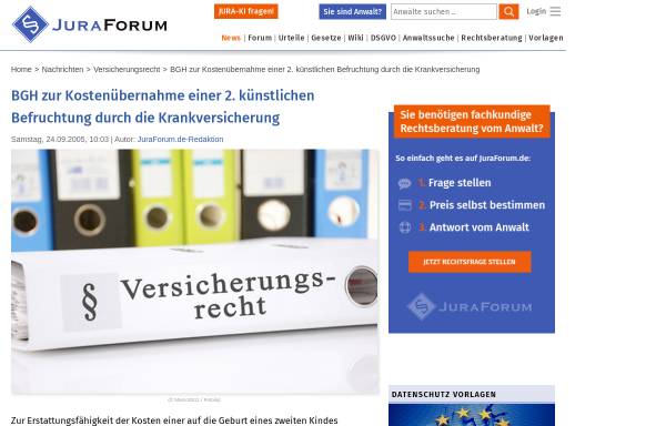 Vorschau von www.juraforum.de, Recht im Juraforum.de