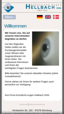 Vorschau der mobilen Webseite www.augenkuenstler.de, Künstliche Augen Hellbach