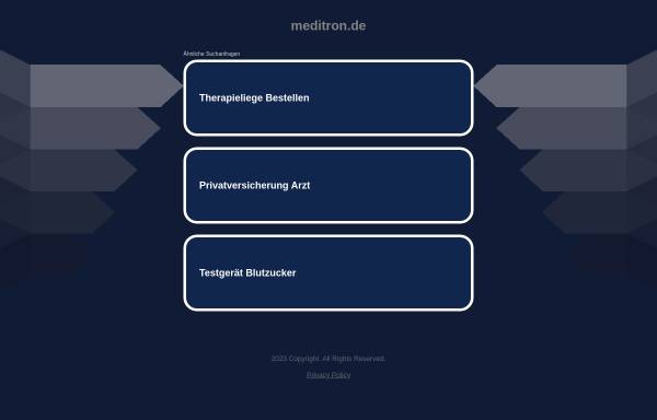 Vorschau von www.meditron.de, Meditron GmbH