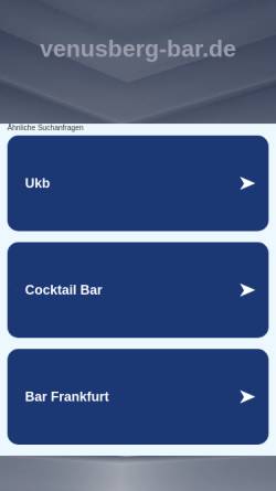 Vorschau der mobilen Webseite www.venusberg-bar.de, Venusberg Bar