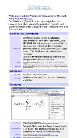 Vorschau der mobilen Webseite www.scimacros.de, SciMacros