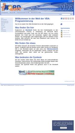Vorschau der mobilen Webseite www.vba-wordwelt.de, VBA Wordwelt