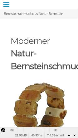 Vorschau der mobilen Webseite www.bernsteine.com, Bernsteine.com, Manfred Lay