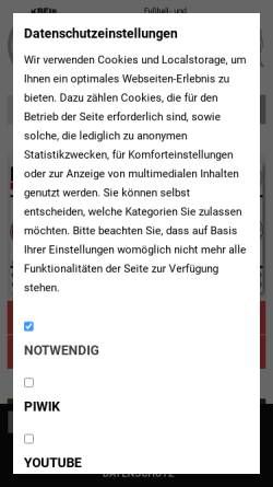 Vorschau der mobilen Webseite www.flvwk16.de, Fußball- und Leichtathletikverband Westfalen (FLVW), Sportkreis 16 Höxter