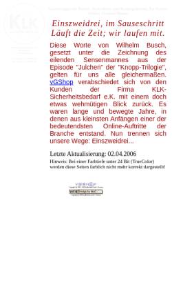 Vorschau der mobilen Webseite www.ajvg.com, KLK-Sicherheitsbedarf e.K.