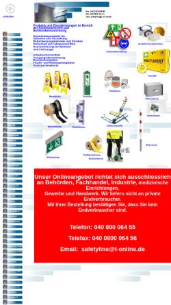 Vorschau der mobilen Webseite www.safetyline.de, Safetyline Sicherheitsleitsysteme
