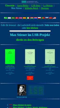 Vorschau der mobilen Webseite www.lsr-projekt.de, Max Stirner im LSR-Projekt