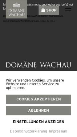Vorschau der mobilen Webseite www.domaene-wachau.at, Domäne Wachau