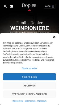 Vorschau der mobilen Webseite www.tattendorf.at, Dopler, Weinbau