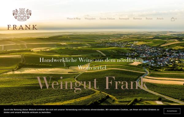 Vorschau von www.weingutfrank.at, Frank, Weingut, Herrnbaumgarten, Weinviertel
