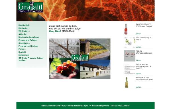 Vorschau von www.winzerin.at, Graf-Faltl, Weinbau Familie