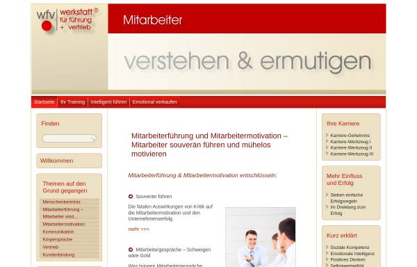 Vorschau von www.erfolgs-werkstatt.de, Wfv werkstatt für führung + vertrieb - Volker Kampehl
