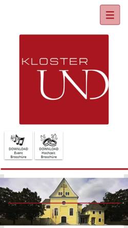 Vorschau der mobilen Webseite www.klosterund.at, Weinkolleg Kloster Und