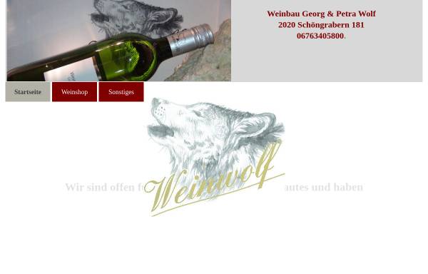 Vorschau von www.weinbauwolf.at, Wolf, Georg Weinbau