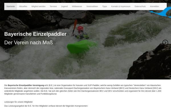 Vorschau von www.einzelpaddler.de, Bayerische Einzelpaddler-Vereinigung e.V.
